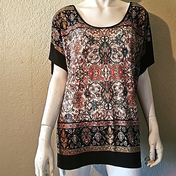 Penseption Women Tops - Plus Size Paisley Blouse